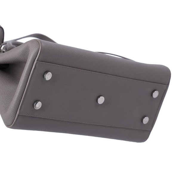 SAINT LAURENT Cabas Rive Gauche Small Handbag 436620 Gray Leather - Picture 5 of 8